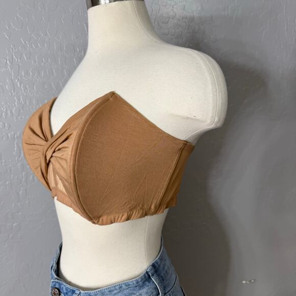 Savage X Fenty Aqua Hour Bandeau Bralette, Sweet Latte Nude, 3x - Picture 2 of 6